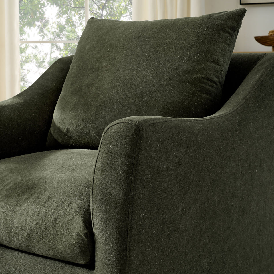 Somerset Linen Blend Slipcovered Armchair by Modway