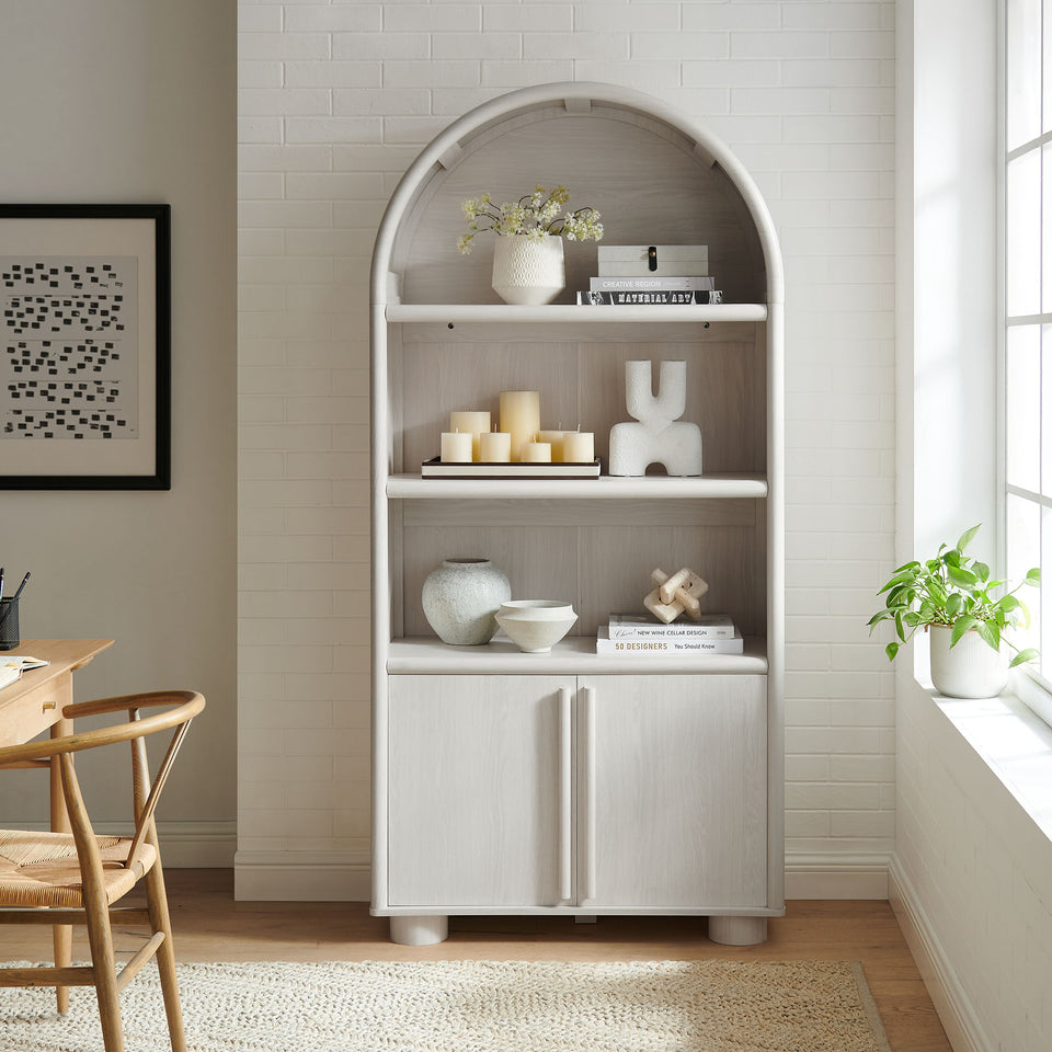Bellamy Tall Arched Display Cabinet Bookcase by Modway