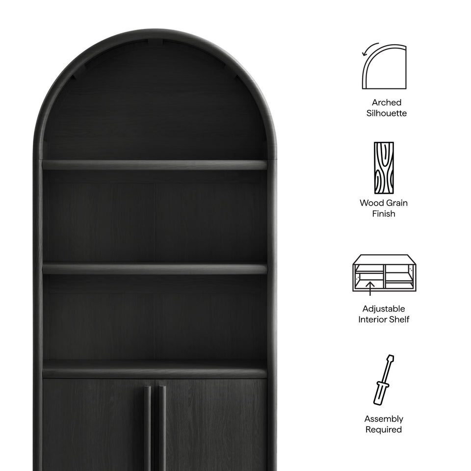 Bellamy Tall Arched Display Cabinet Bookcase by Modway