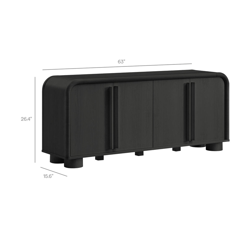 Bellamy Curved 4-Door Sideboard Cabinet by Modway