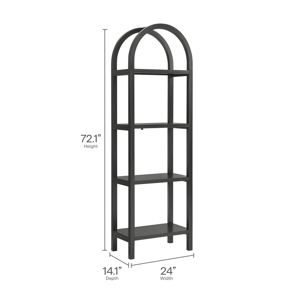 Vexley 72 Inch Tall Narrow Arched Bookshelf by Modway