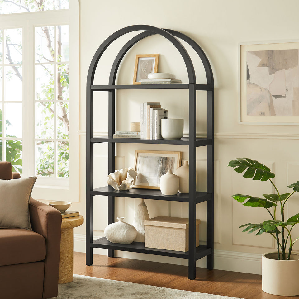 Vexley 72 Inch Large Arched Bookshelf by Modway