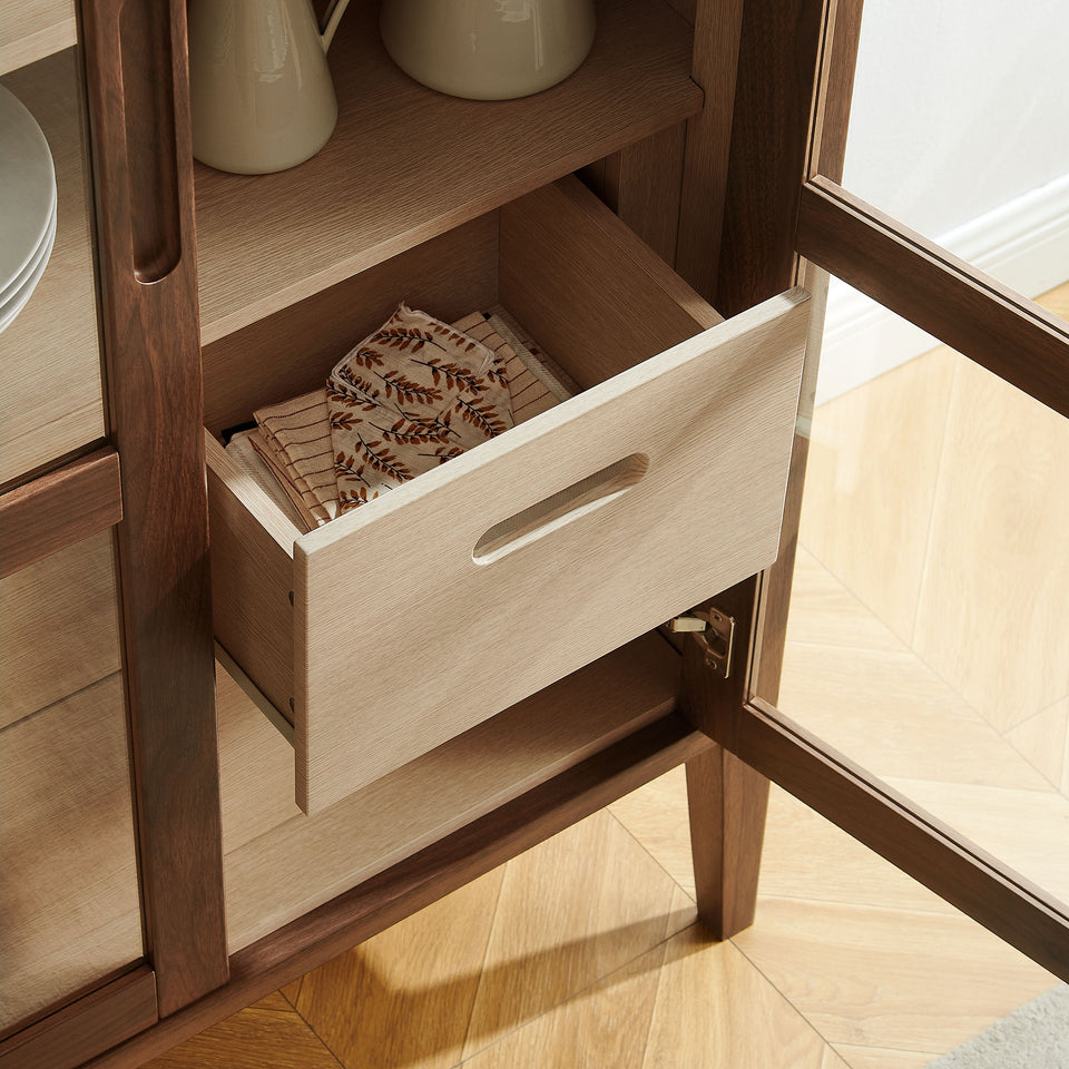 Nell 71" Glass Door Tall Display Storage Cabinet by Modway