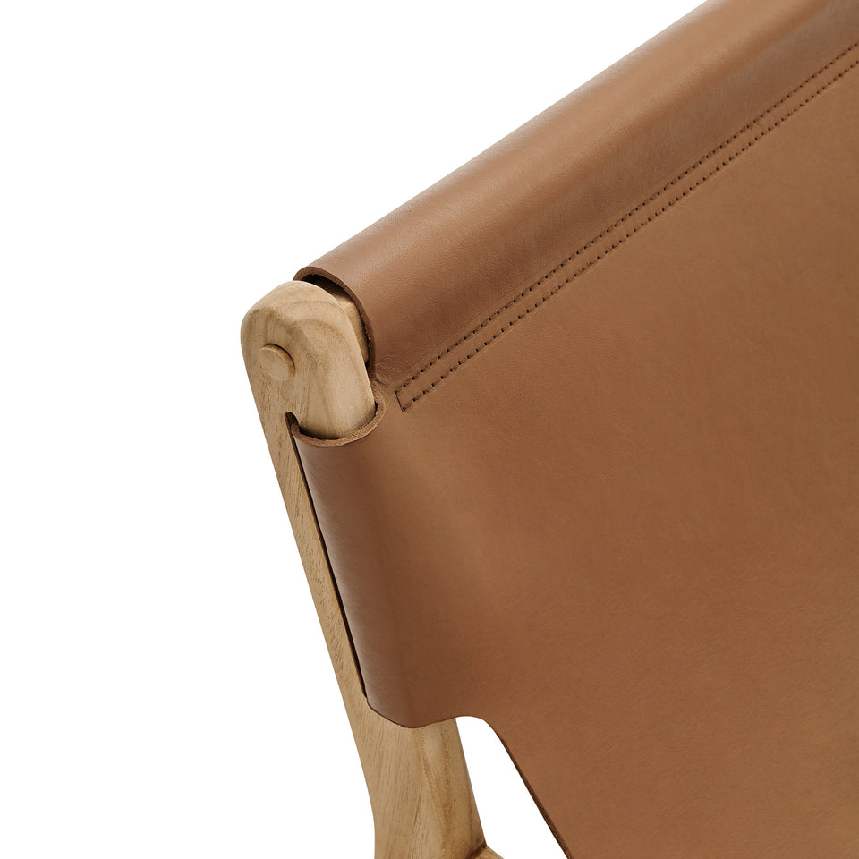 Sonora Leather Sling Chair by Modway