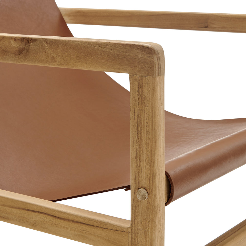 Sonora Leather Sling Chair by Modway