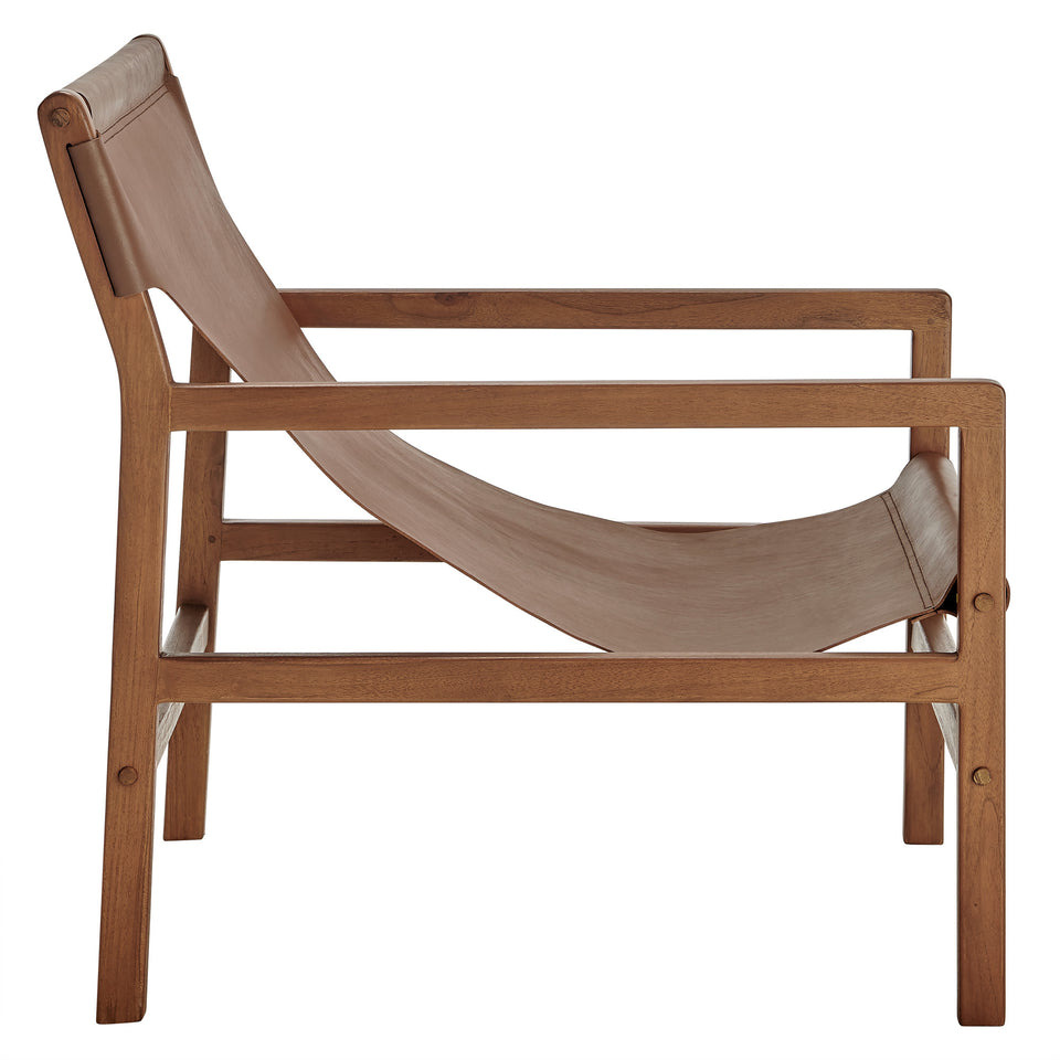 Sonora Leather Sling Chair by Modway