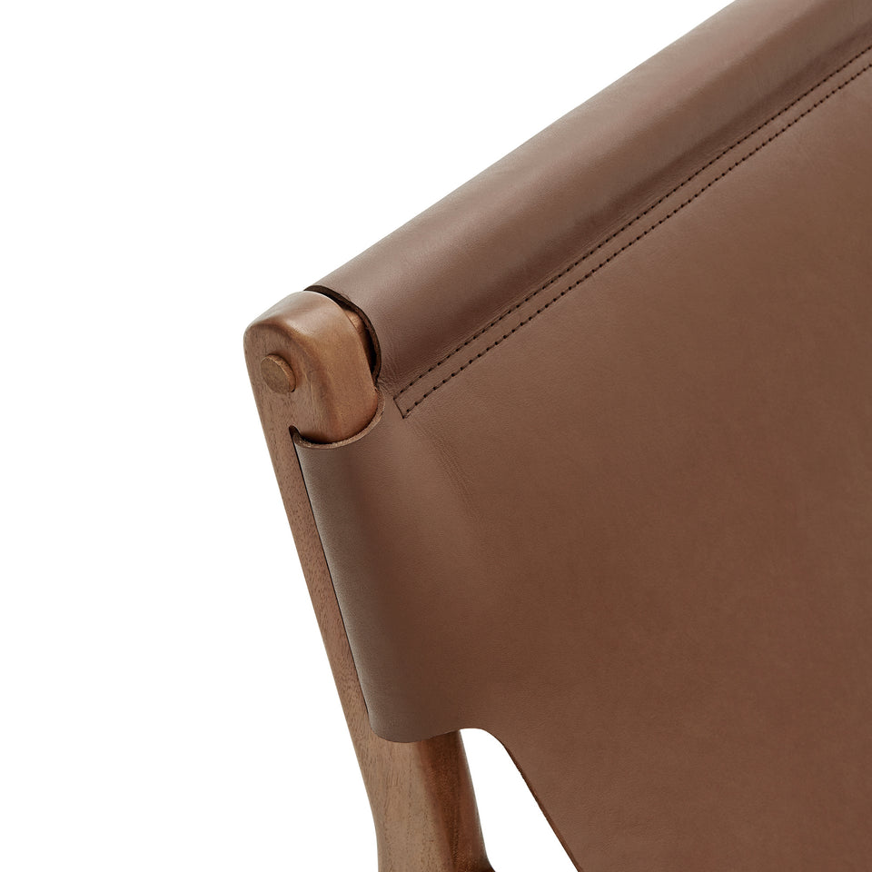 Sonora Leather Sling Chair by Modway