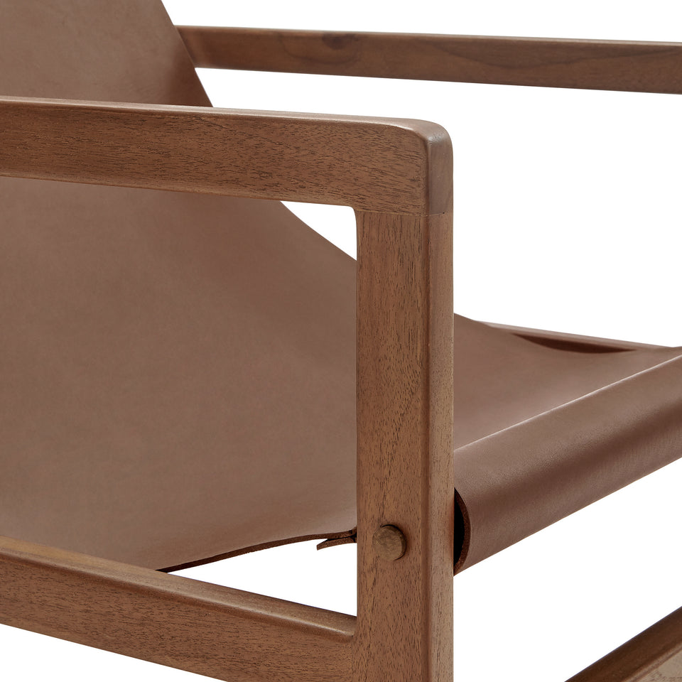 Sonora Leather Sling Chair by Modway