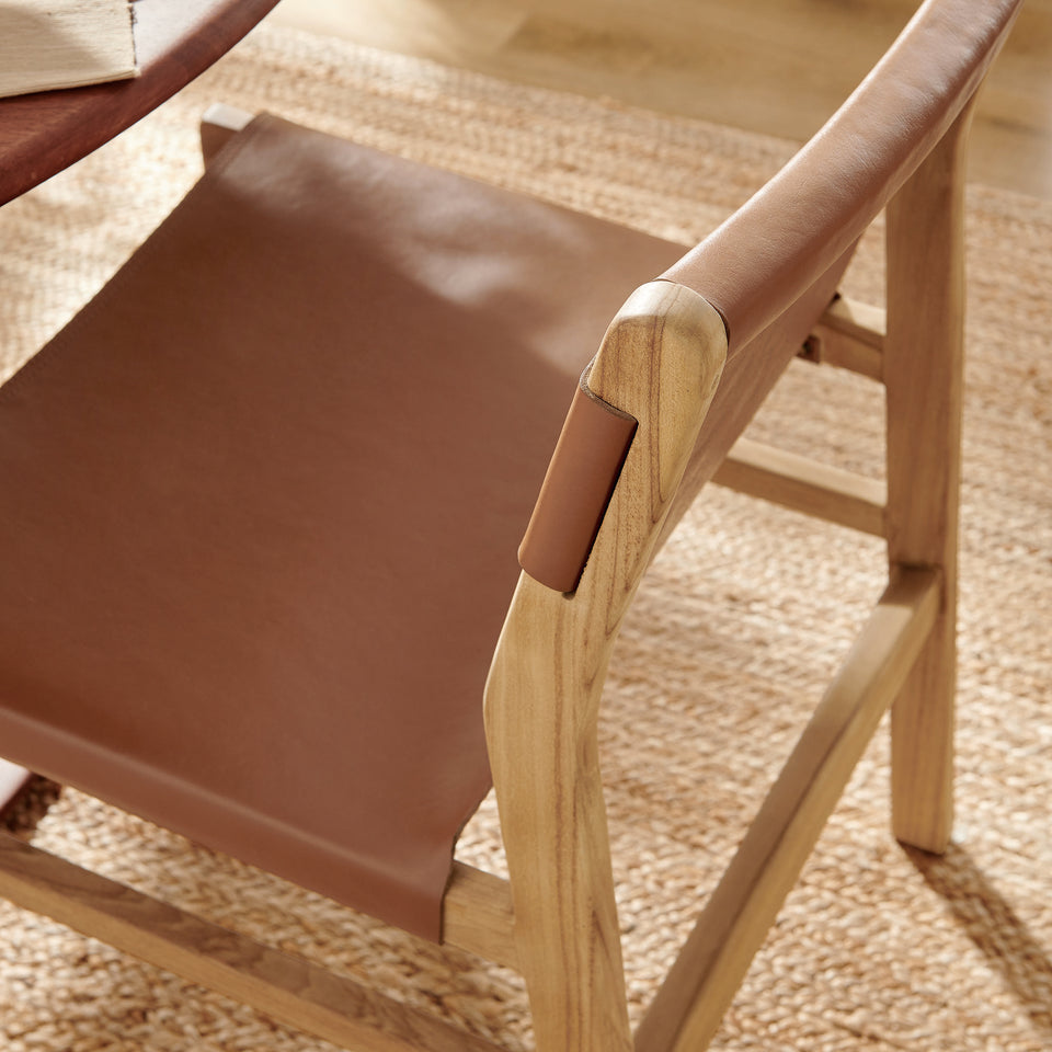 Sonora Leather Dining Side Chair by Modway