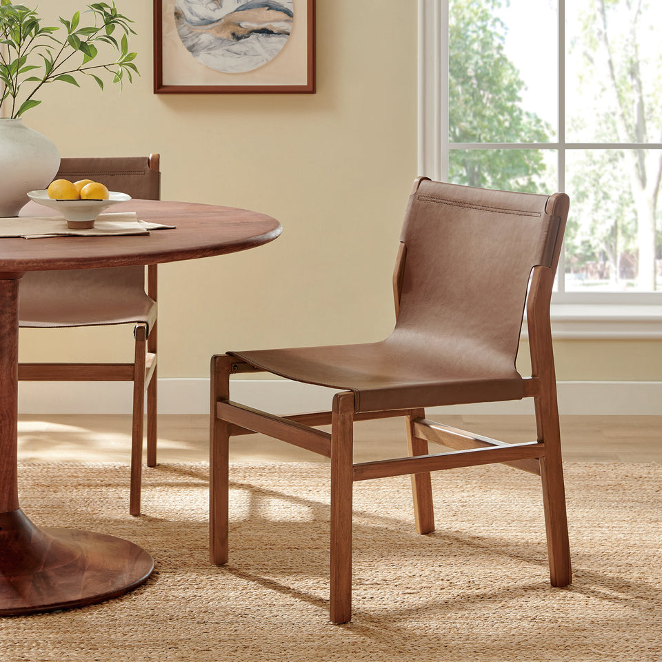 Sonora Leather Dining Side Chair by Modway