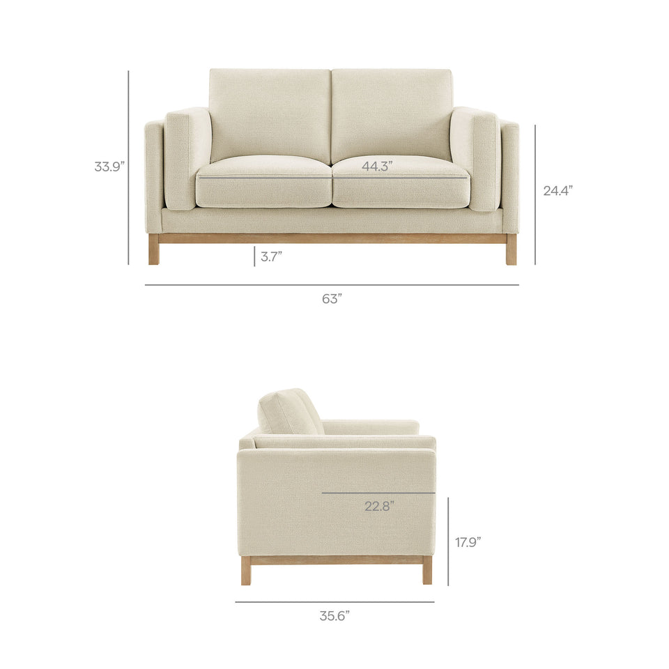Roscoe 63 inch Fabric Loveseat by Modway