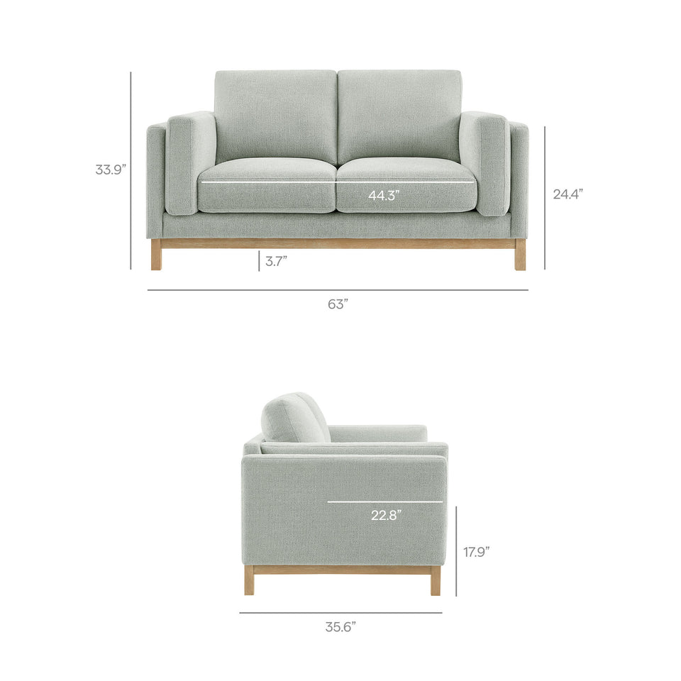 Roscoe 63 inch Fabric Loveseat by Modway