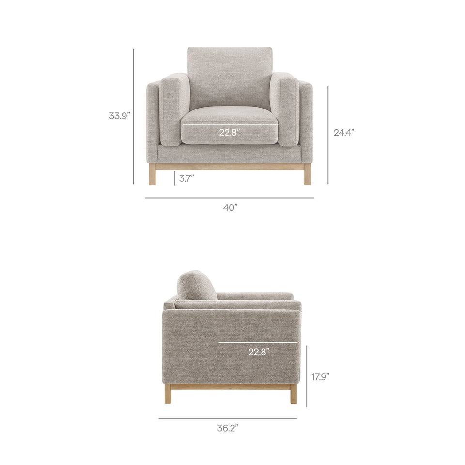Roscoe Fabric Armchair by Modway
