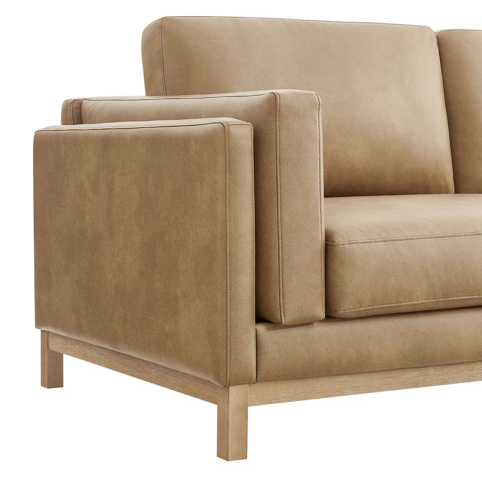 Roscoe 63 inch Vegan Leather Loveseat by Modway