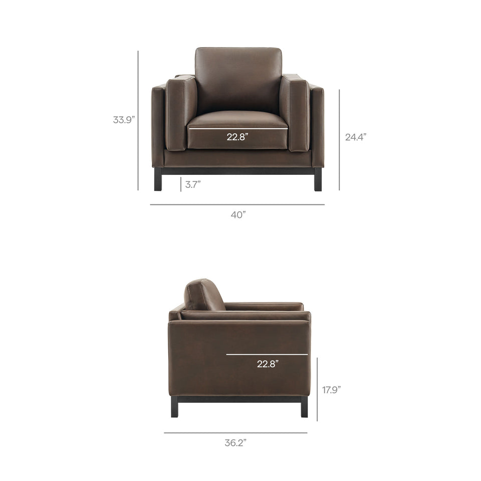 Roscoe Vegan Leather Armchair by Modway