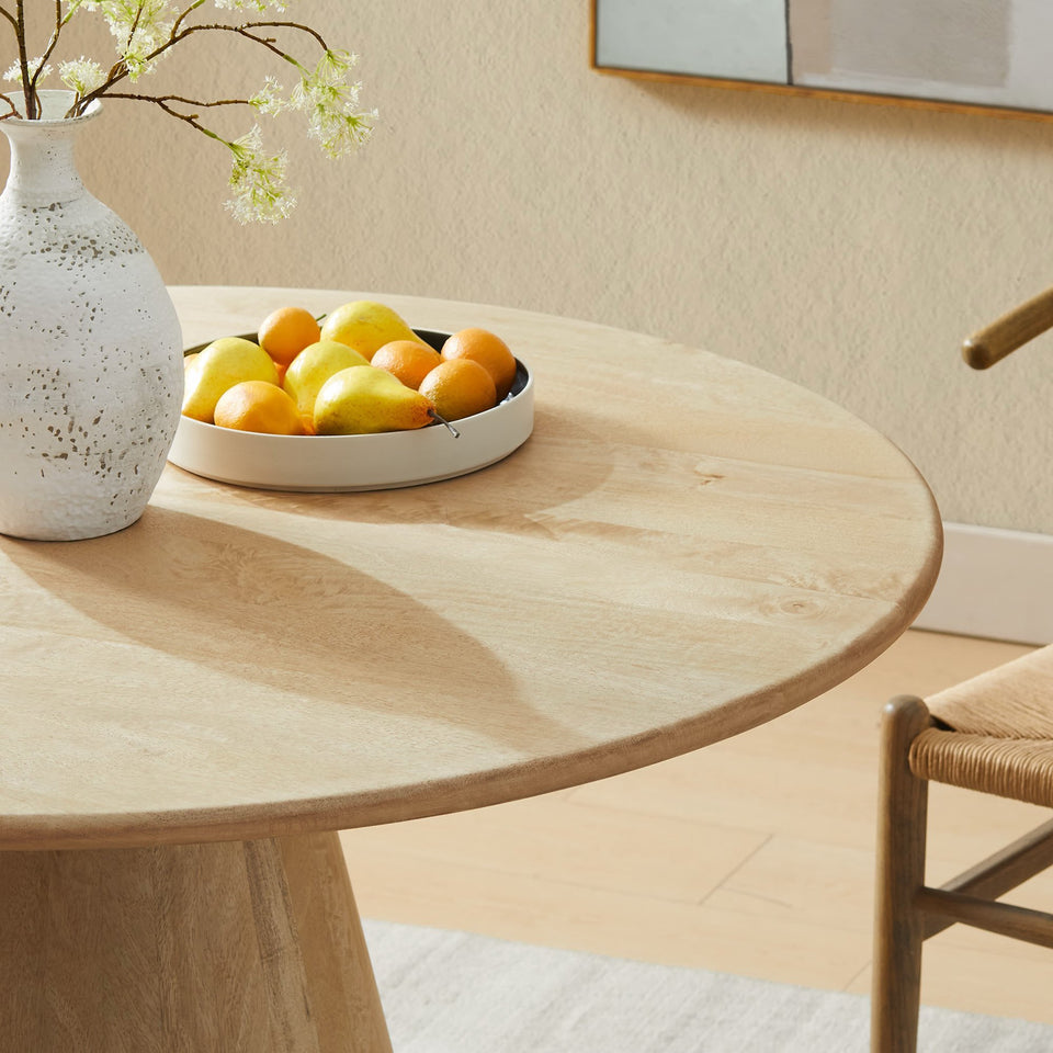 Sabelle 47" Round Wood Dining Table by Modway