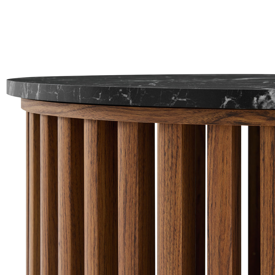 Fortitude Round Faux Marble Top Nesting Coffee Table by Modway