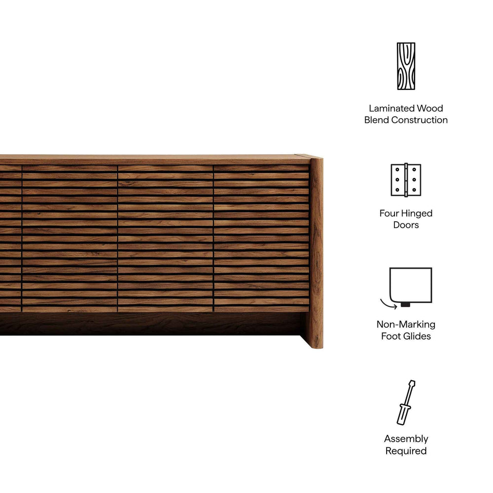Emric Wave 66" 4-Door Sideboard