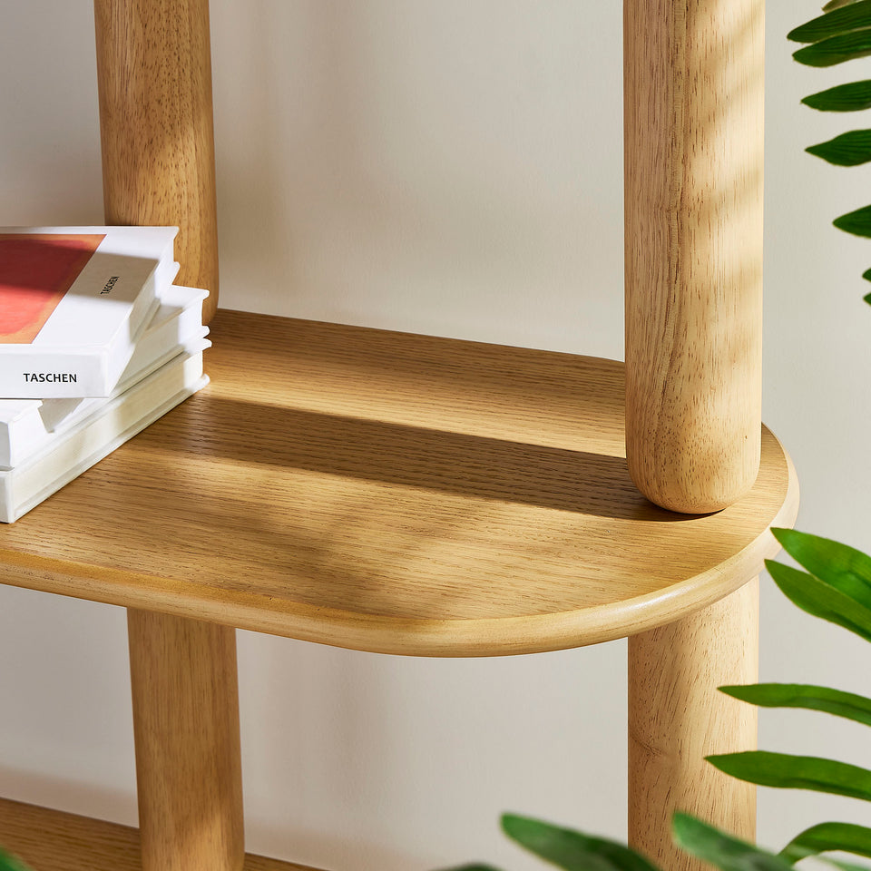 Arcus 4-Tier Oval Wood Bookshelf by Modway