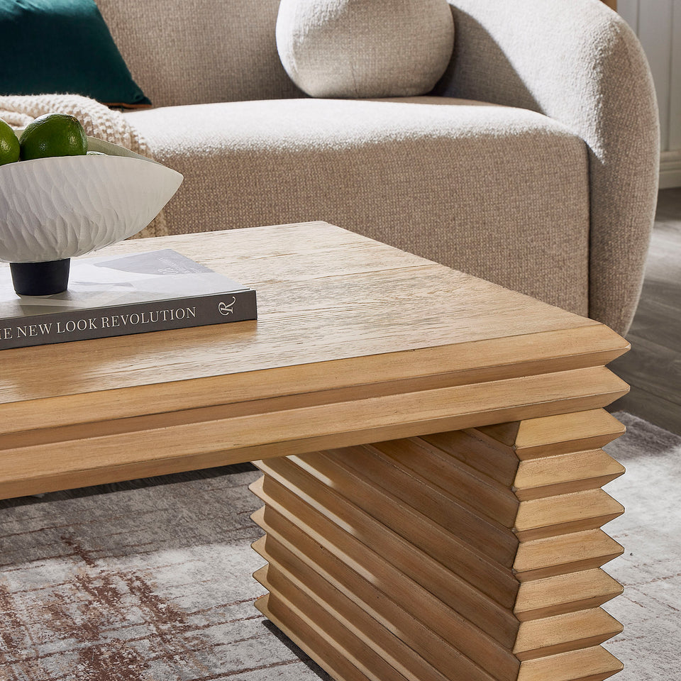 Canto Rectangular Stacked Design Coffee Table by Modway