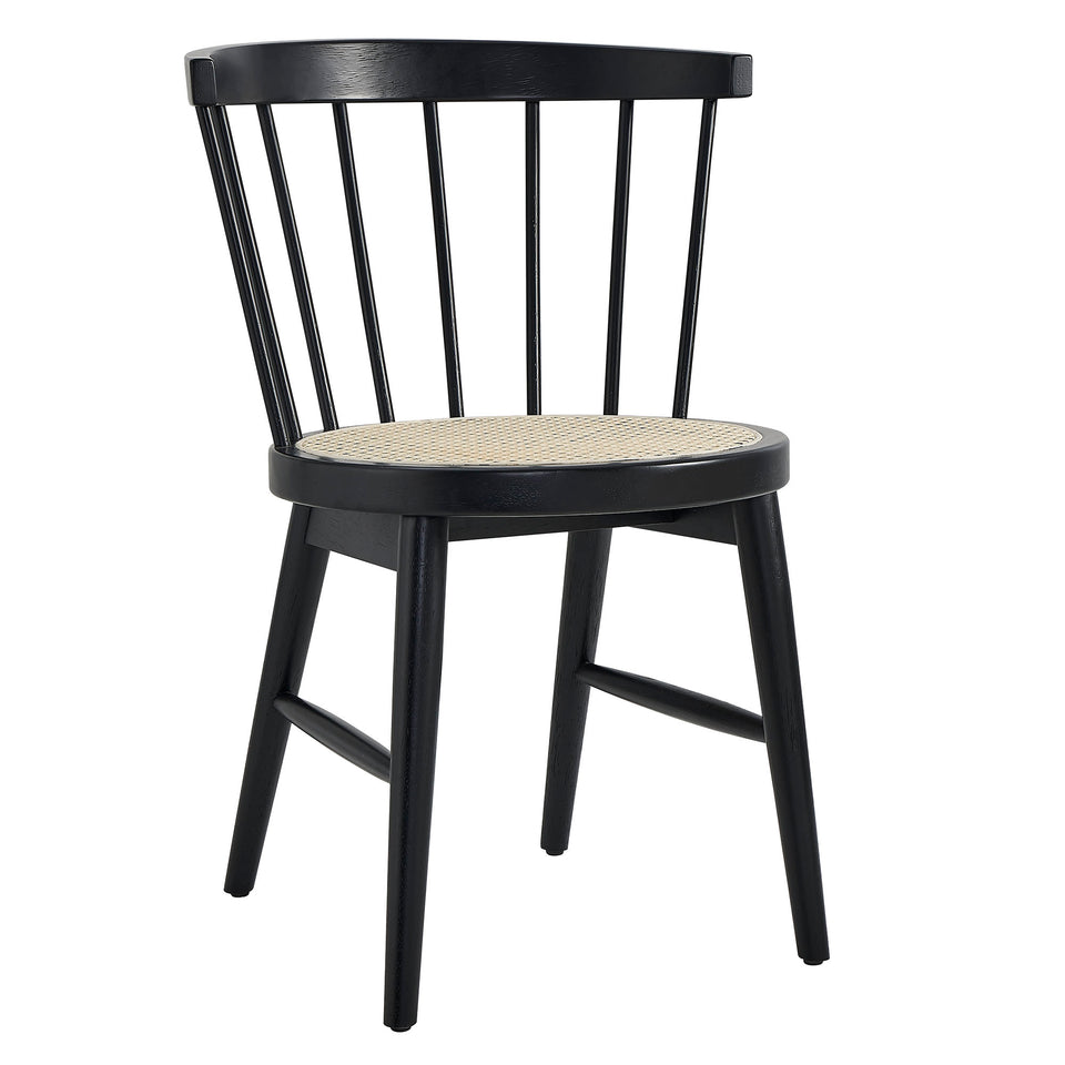 Lykke Curved Spindle Back Dining Chairs Set of 2 by Modway
