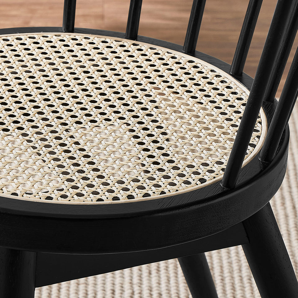 Lykke Curved Spindle Back Dining Chairs Set of 2 by Modway