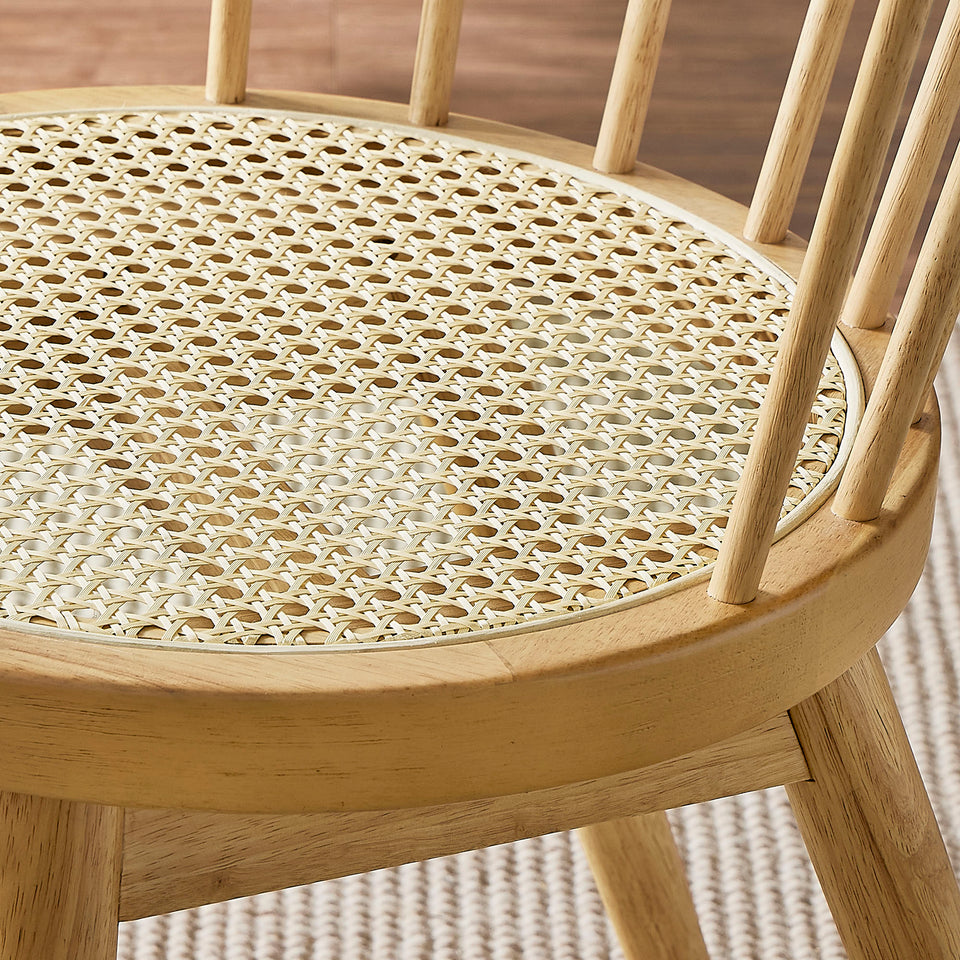Lykke Curved Spindle Back Dining Chairs Set of 2 by Modway