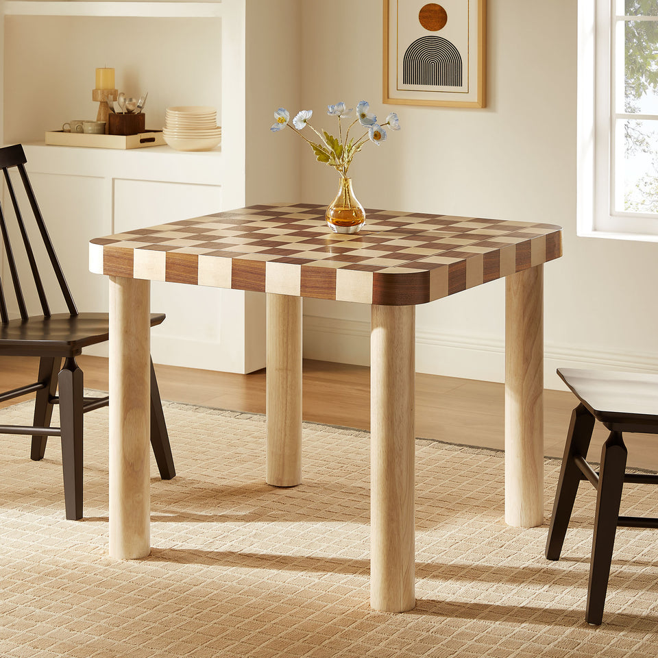 Oscar 36 Inch Square Checkered Dining Table by Modway