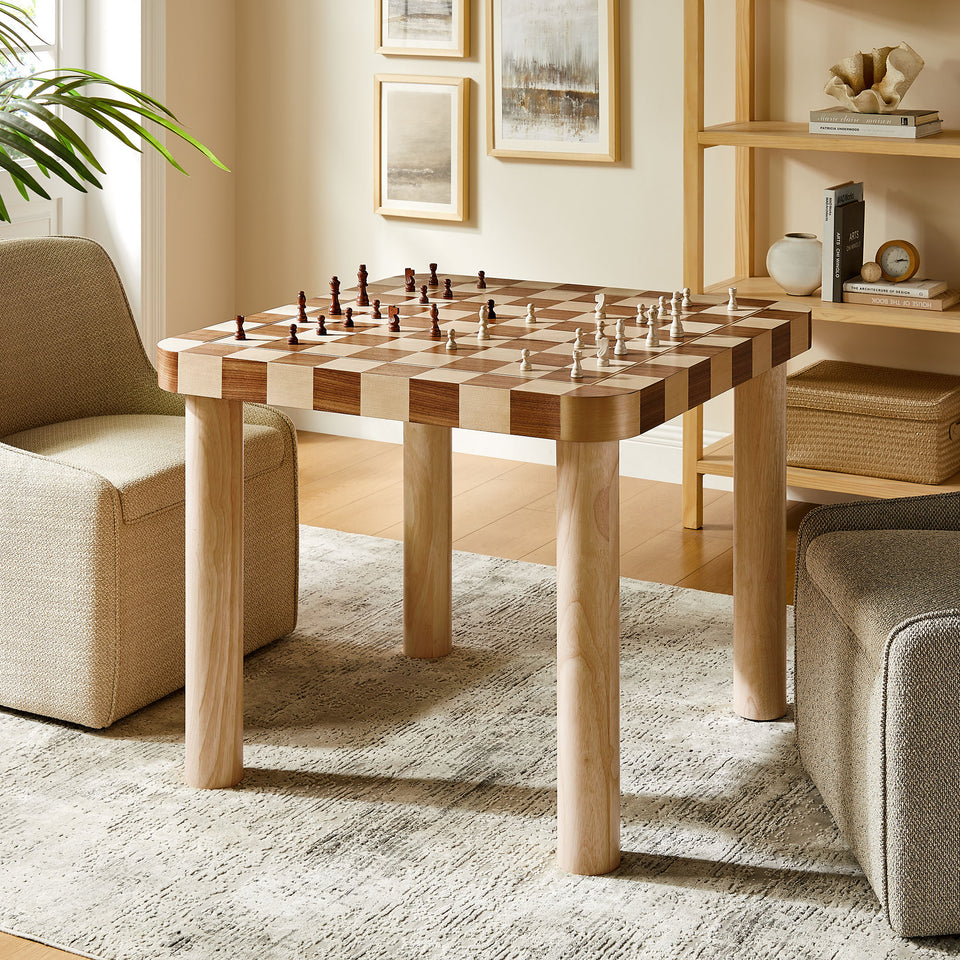 Oscar 36 Inch Square Checkered Dining Table by Modway