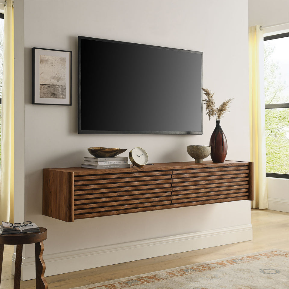 Emric Wave 71" Wall-Mounted TV Cabinet by Modway