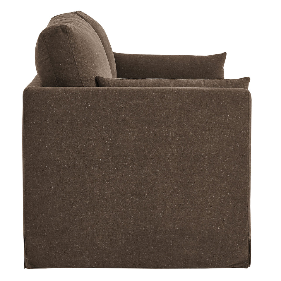 Wellfleet Slipcovered Linen-Blend Loveseat by Modway