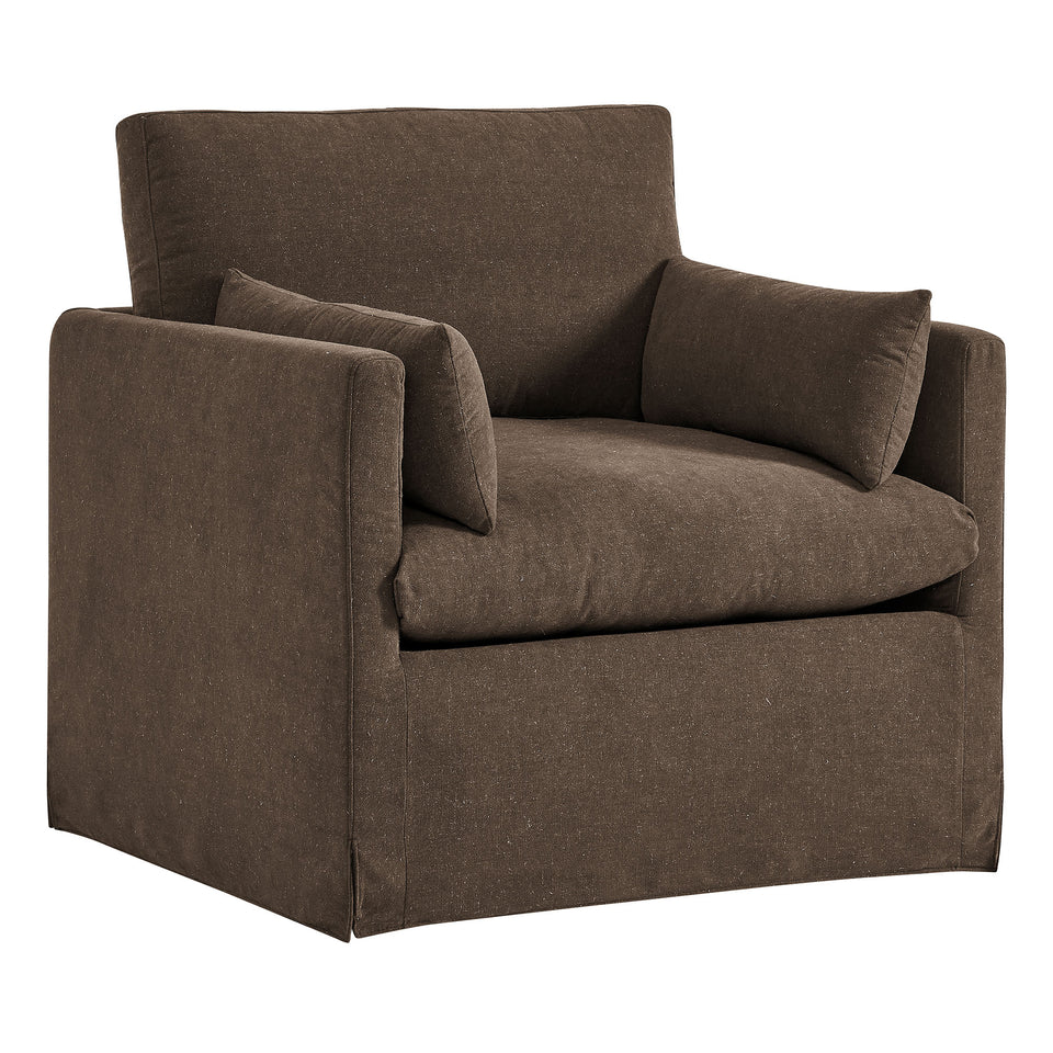 Wellfleet Slipcovered Linen-Blend Armchair by Modway