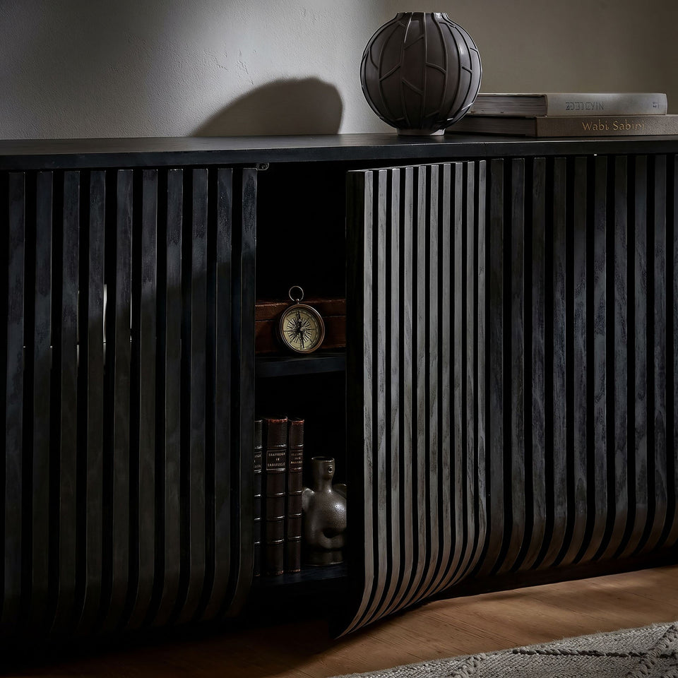 Fortitude 75" Curved Sideboard Storage Cabinet by Modway