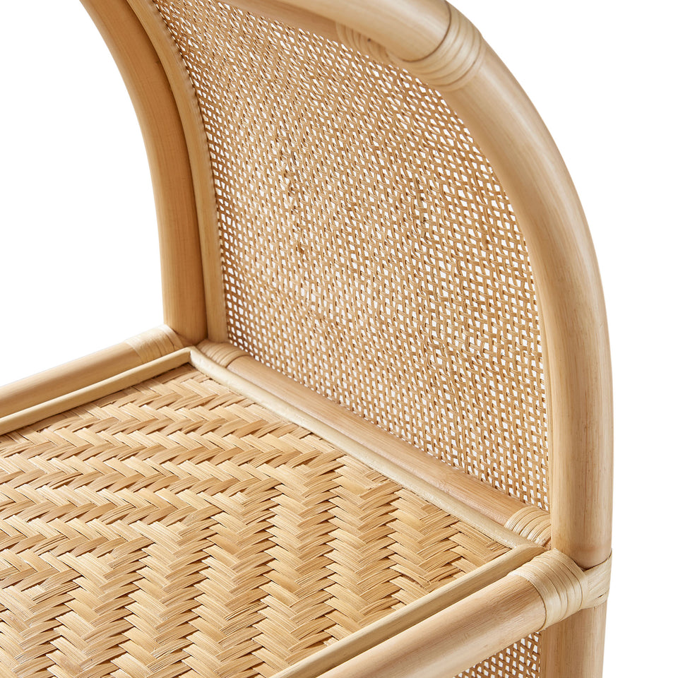 Celeste 67 Inch Tall Arched Natural Rattan Bookshelf by Modway