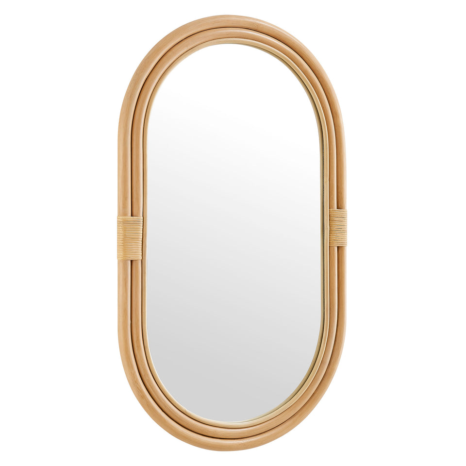 Corsica Oval Rattan Wall Mirror by Modway