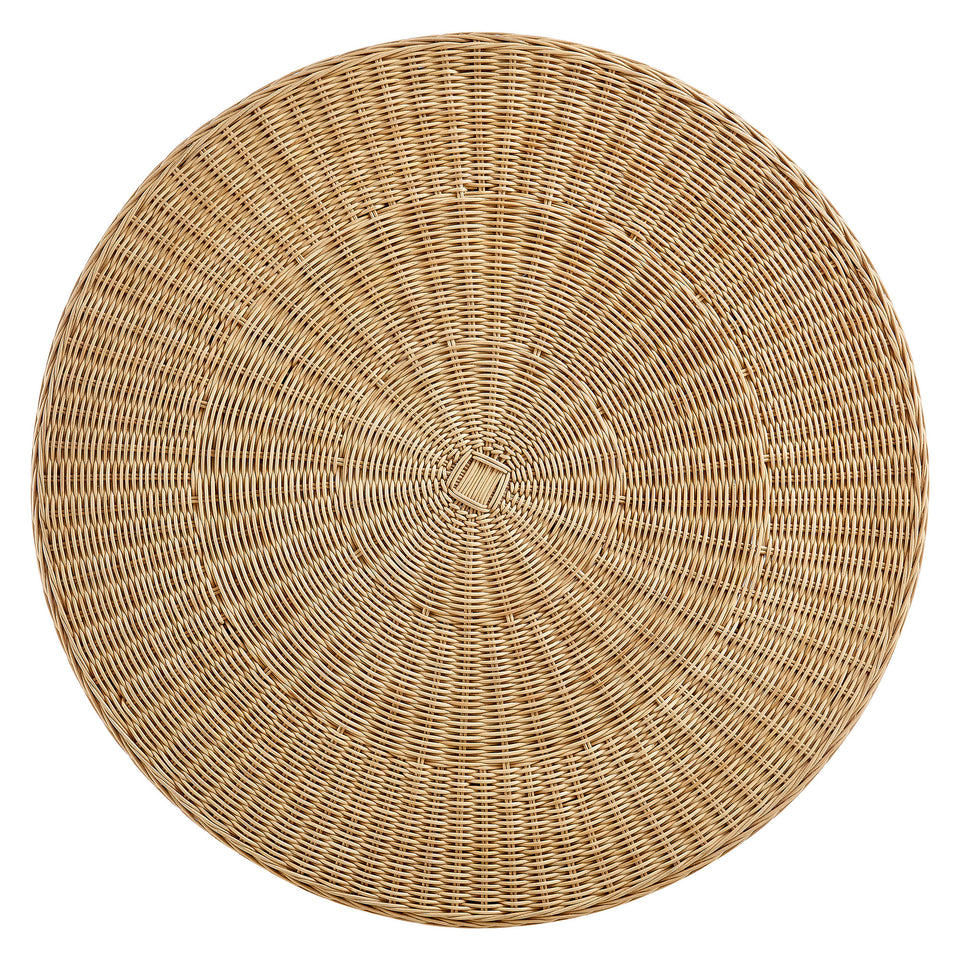 Ainsley 32 Inch Round Natural Rattan Coffee Table by Modway