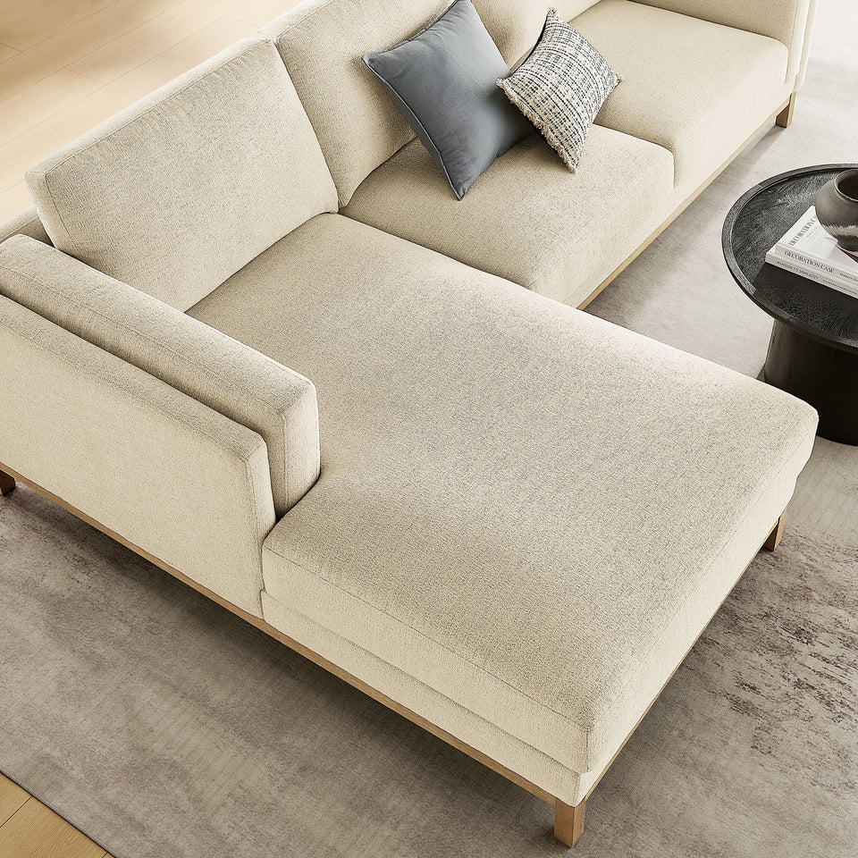 Roscoe Left-Facing Fabric Sectional Sofa with Chaise by Modway