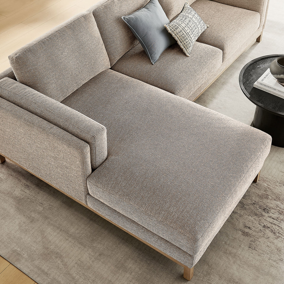 Roscoe Left-Facing Fabric Sectional Sofa with Chaise by Modway