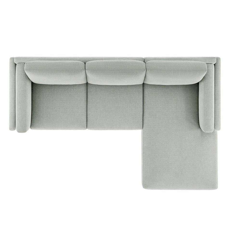 Roscoe Right-Facing Fabric Sectional Sofa with Chaise by Modway