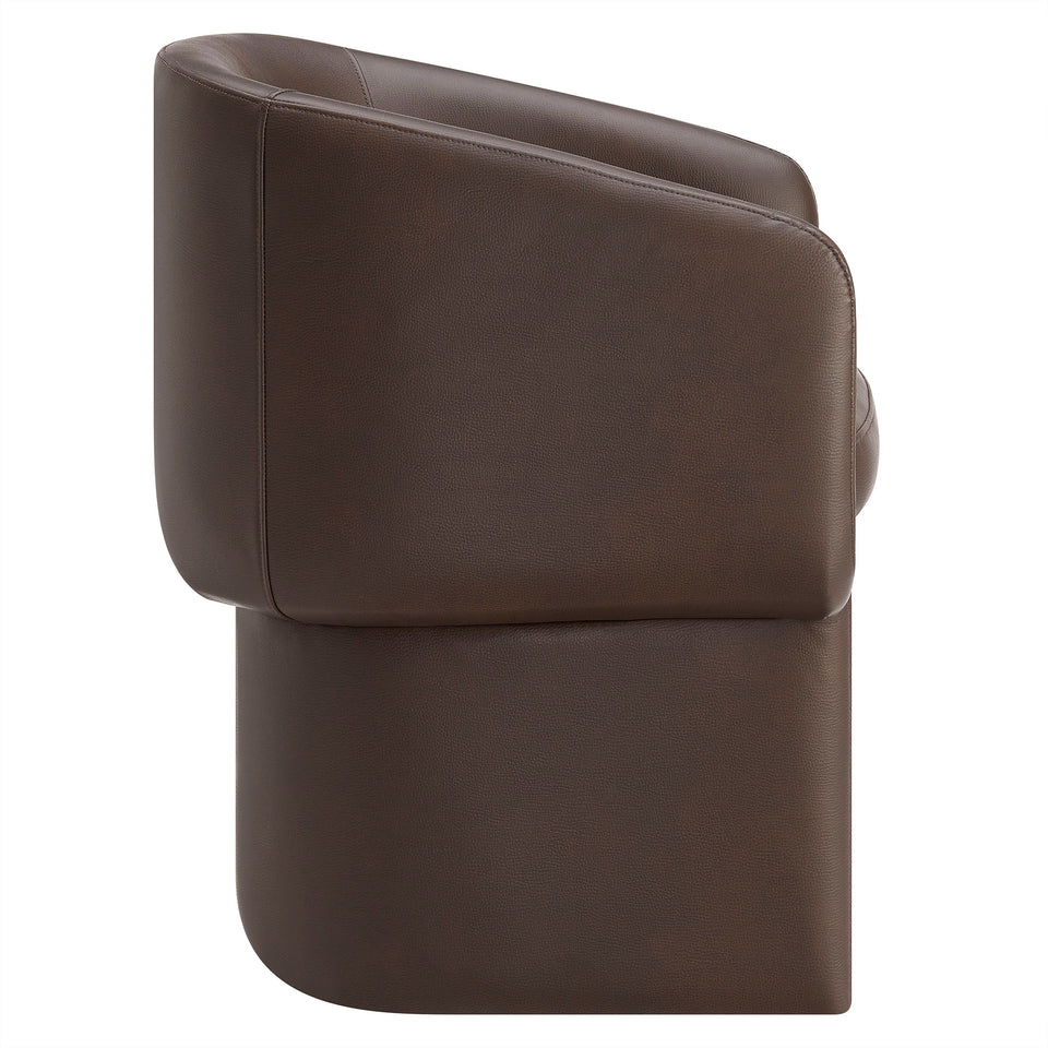 Verity Barrel Back Vegan Leather Dining Chair by Modway