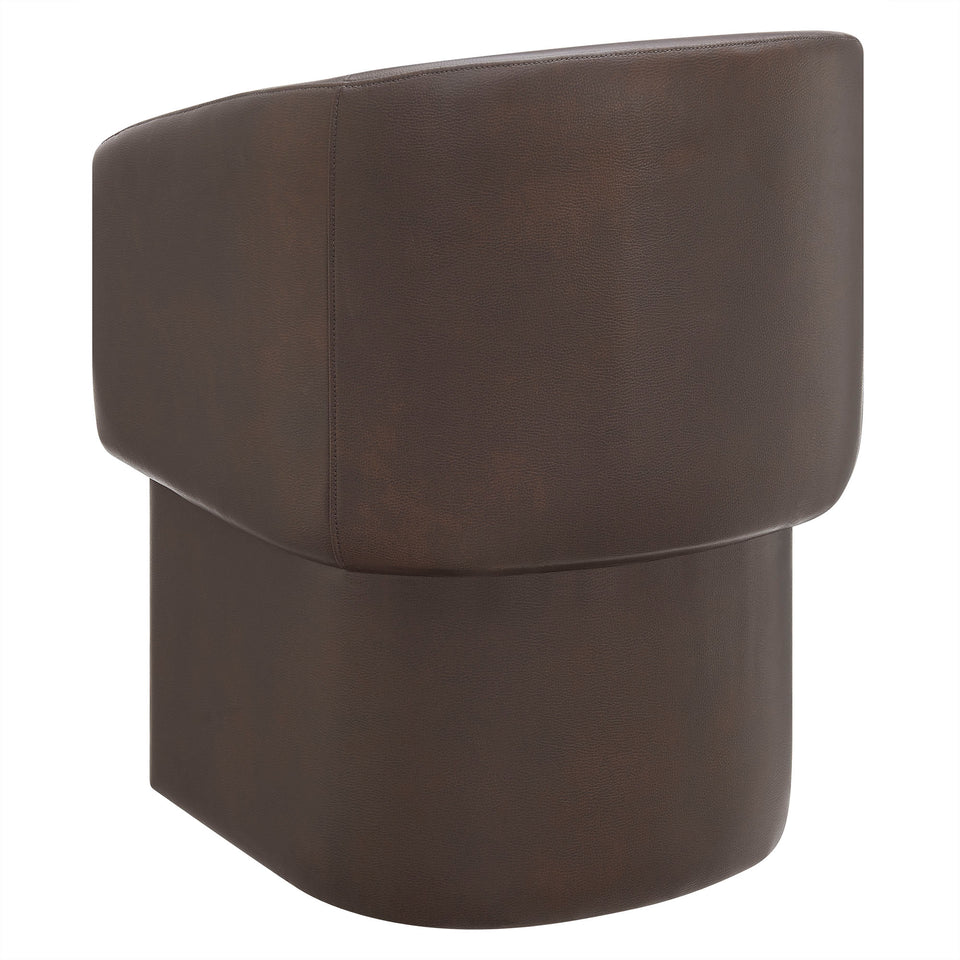 Verity Barrel Back Vegan Leather Dining Chair by Modway