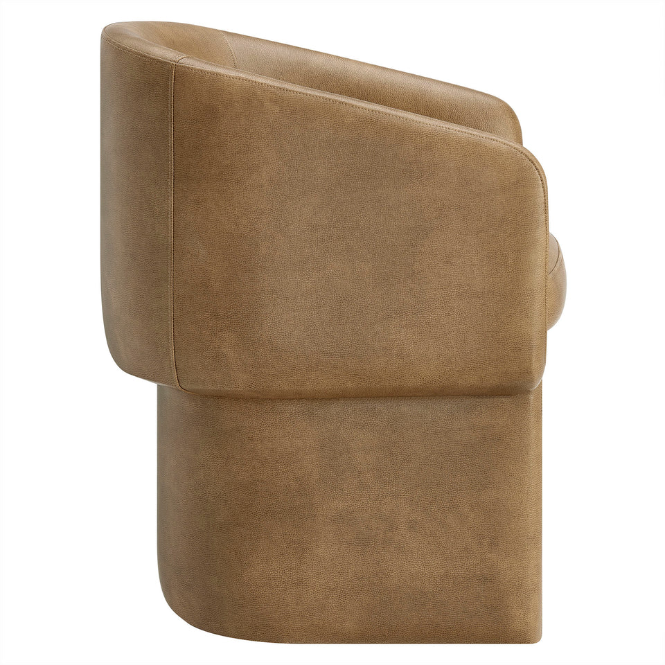 Verity Barrel Back Vegan Leather Dining Chair by Modway