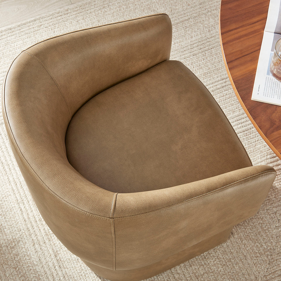 Verity Barrel Back Vegan Leather Dining Chair by Modway