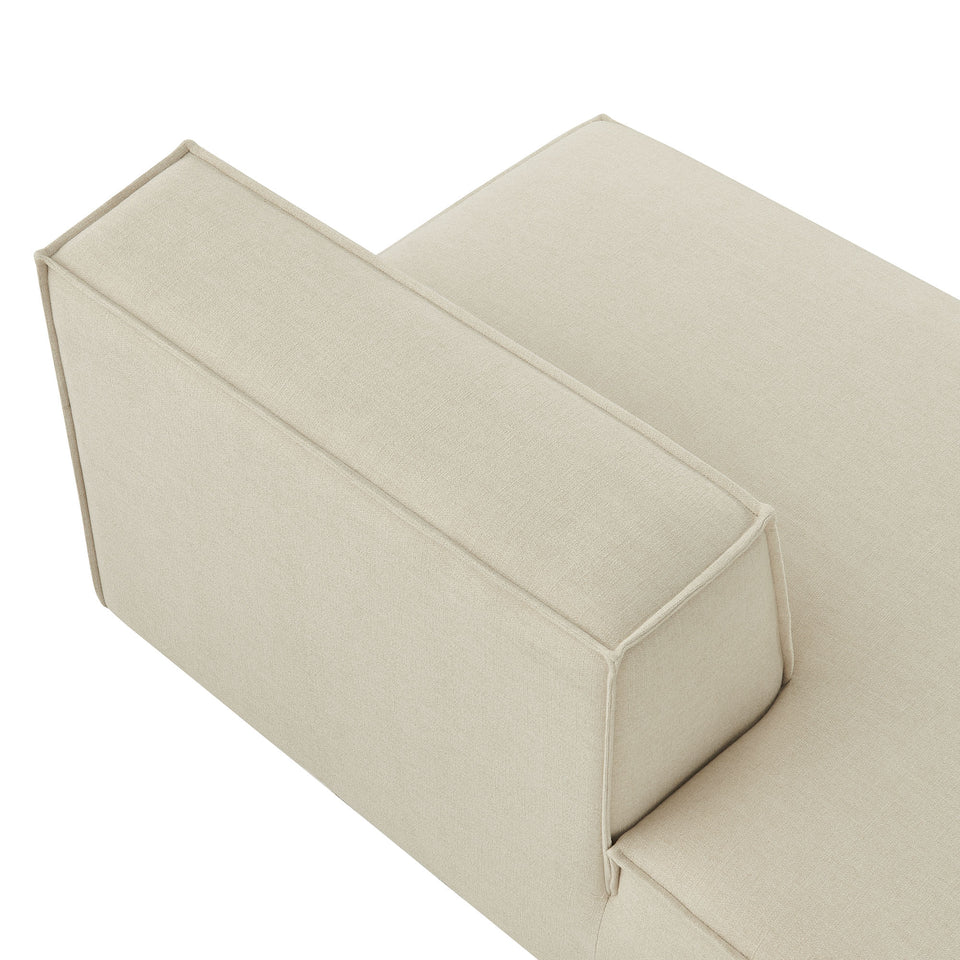 Restore Performance Fabric Upholstered Left-Facing Armless Modular Chaise by Modway