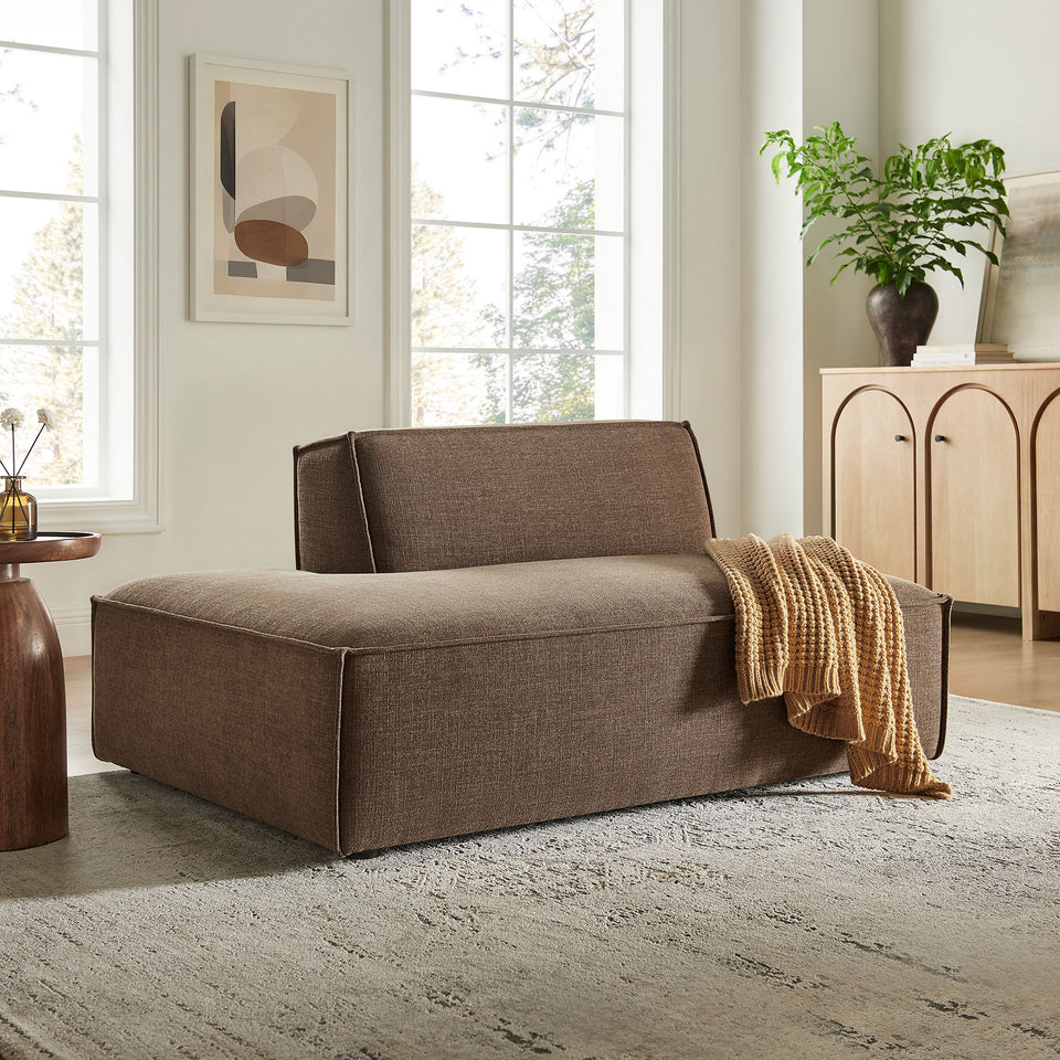 Restore Performance Fabric Upholstered Left-Facing Armless Modular Chaise by Modway