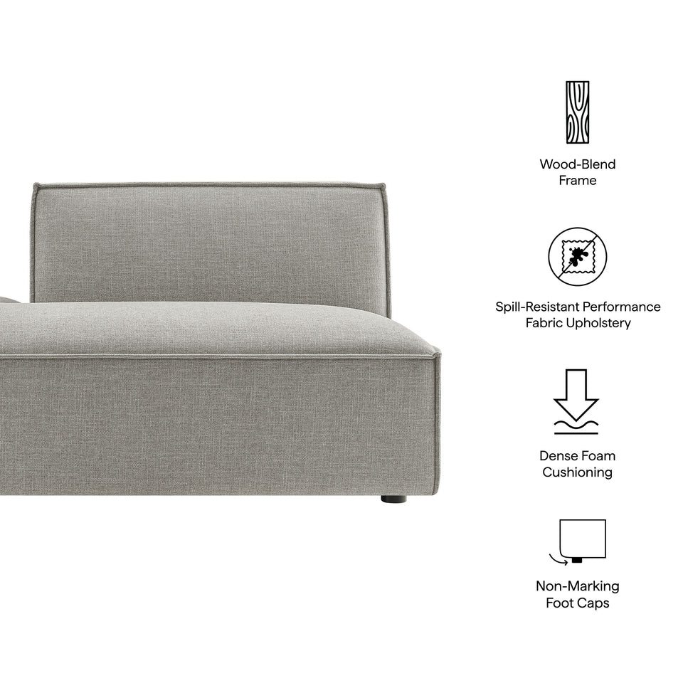 Restore Performance Fabric Upholstered Left-Facing Armless Modular Chaise by Modway