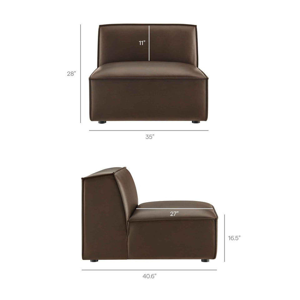 Restore Vegan Leather Armless Modular Chair