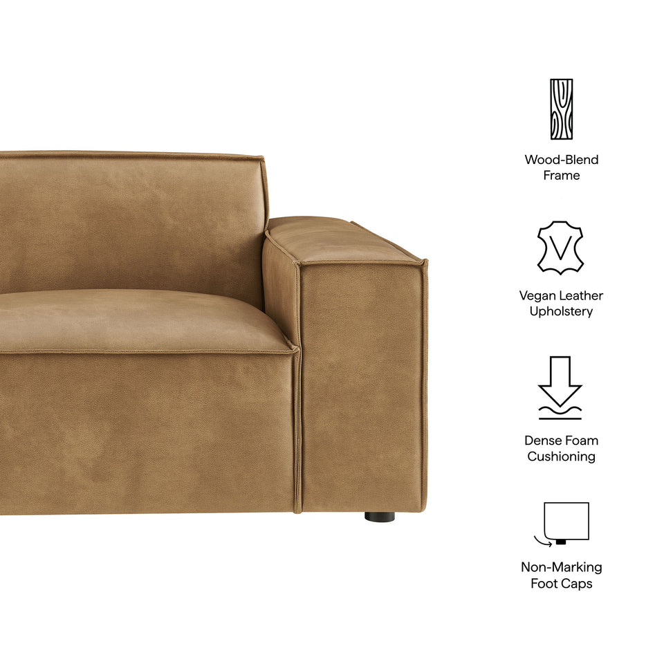Restore Vegan Leather Right-Facing Modular Lounge Chair by Modway