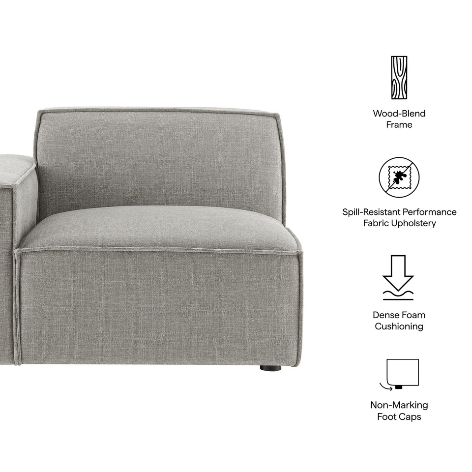 Restore Performance Fabric Upholstered Left-Facing Modular Lounge Chair by Modway