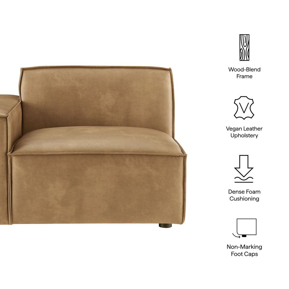 Restore Vegan Leather Left-Facing Modular Lounge Chair by Modway